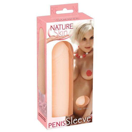 Nature Skin Penis Sleeve реалістична насадка для збільшення члена, + 3 см (тілесний) - купити в Києві, Україні